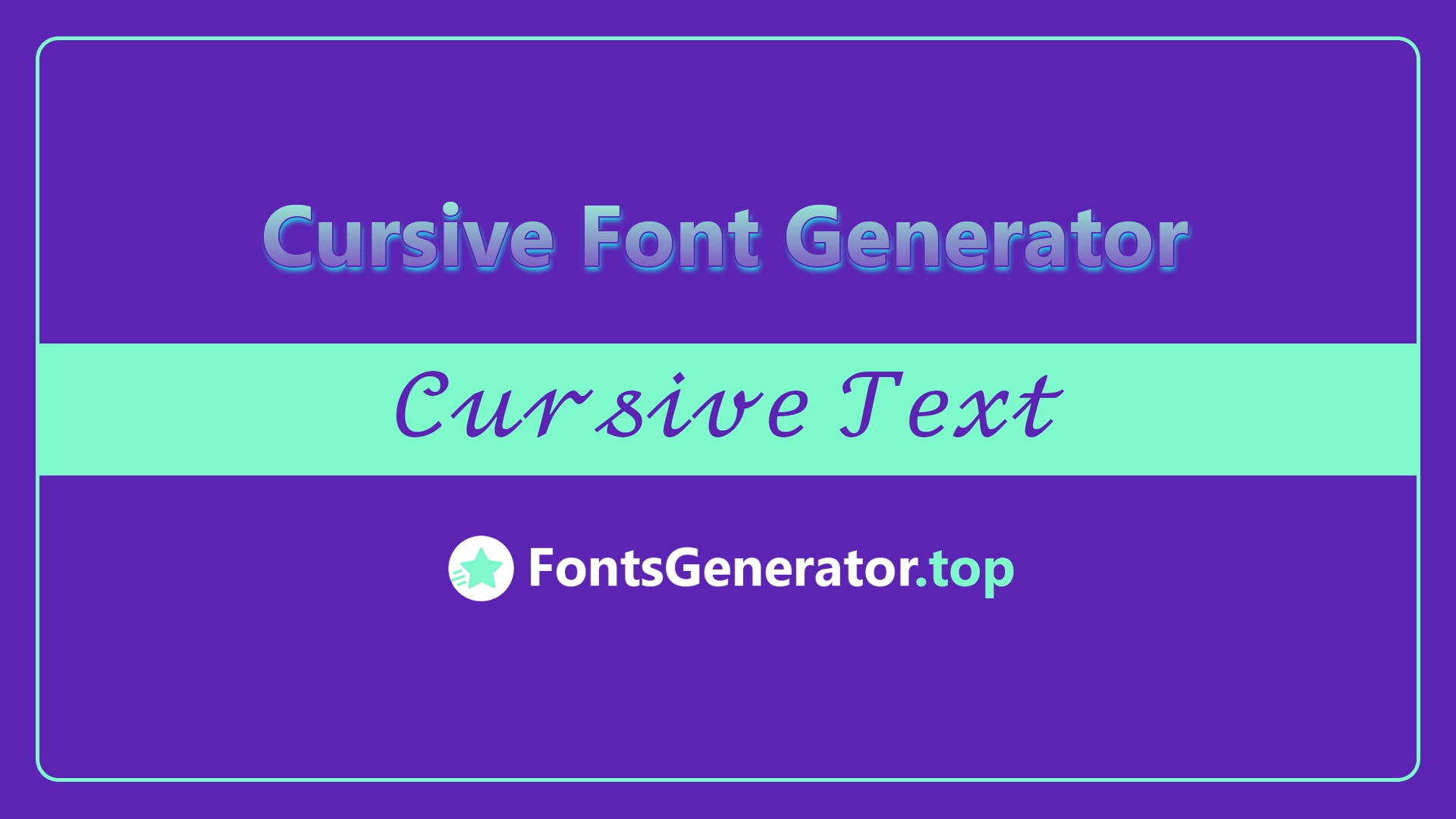 Cursive Font Generator