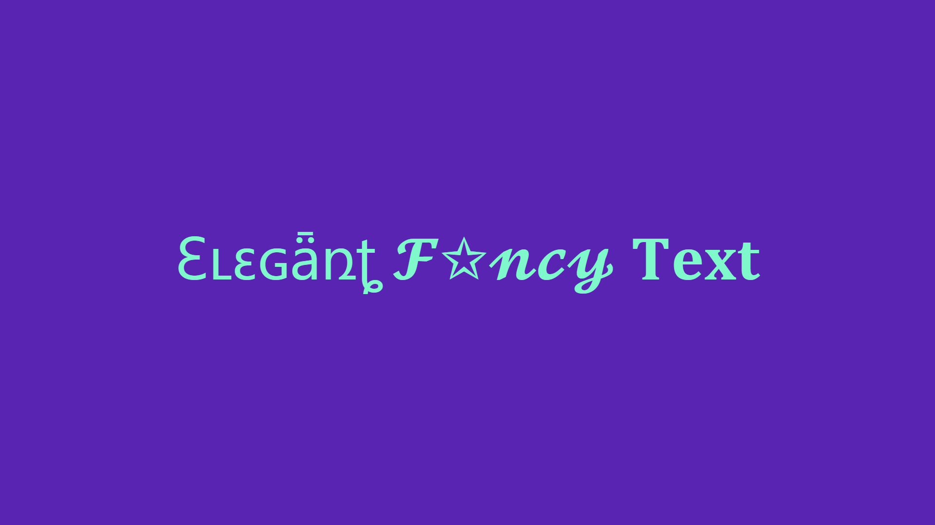 Fancy Text Generator